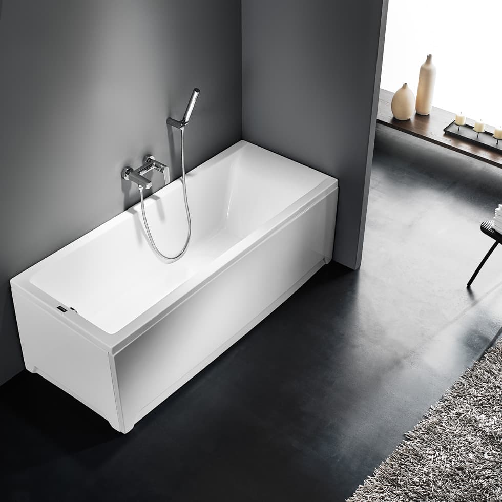 Μπανιέρα ευθύγραμμη Sirene Clarissa 402-CLA12070 Λευκό 120x70cm