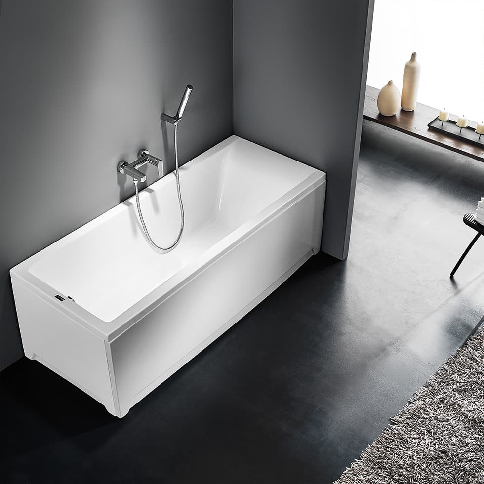 Μπανιέρα ευθύγραμμη Sirene Clarissa 402-CLA13070 Λευκό 130x70cm
