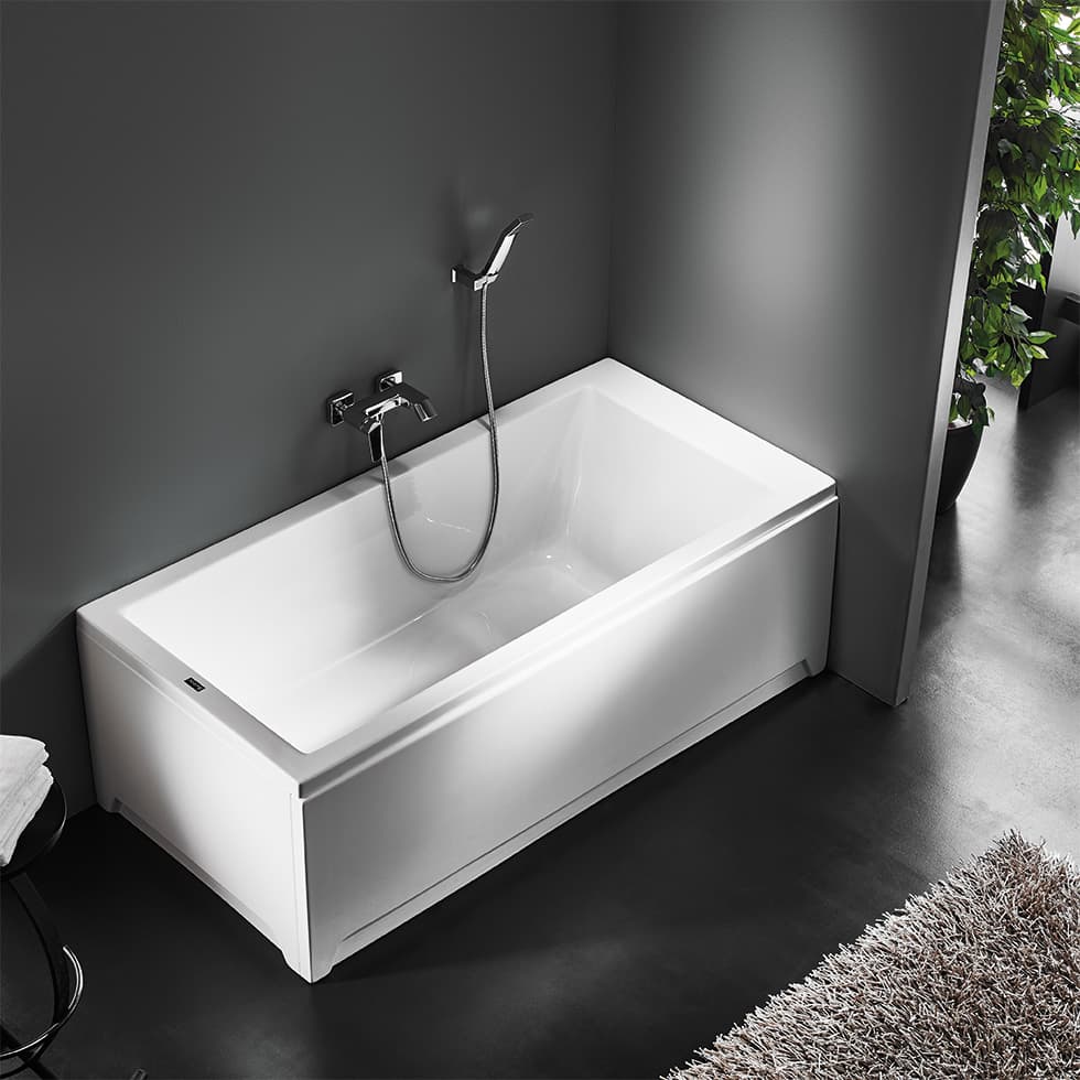 Μπανιέρα ευθύγραμμη Sirene Cubic 402-CUB17075 Λευκό 170x75cm