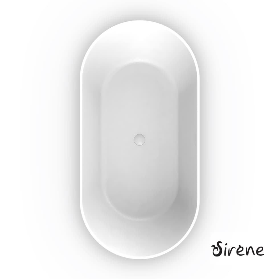 Μπανιέρα ελεύθερης τοποθέτησης Sirene Cusco CUS16585-301 Ματ Λευκό 165x85cm