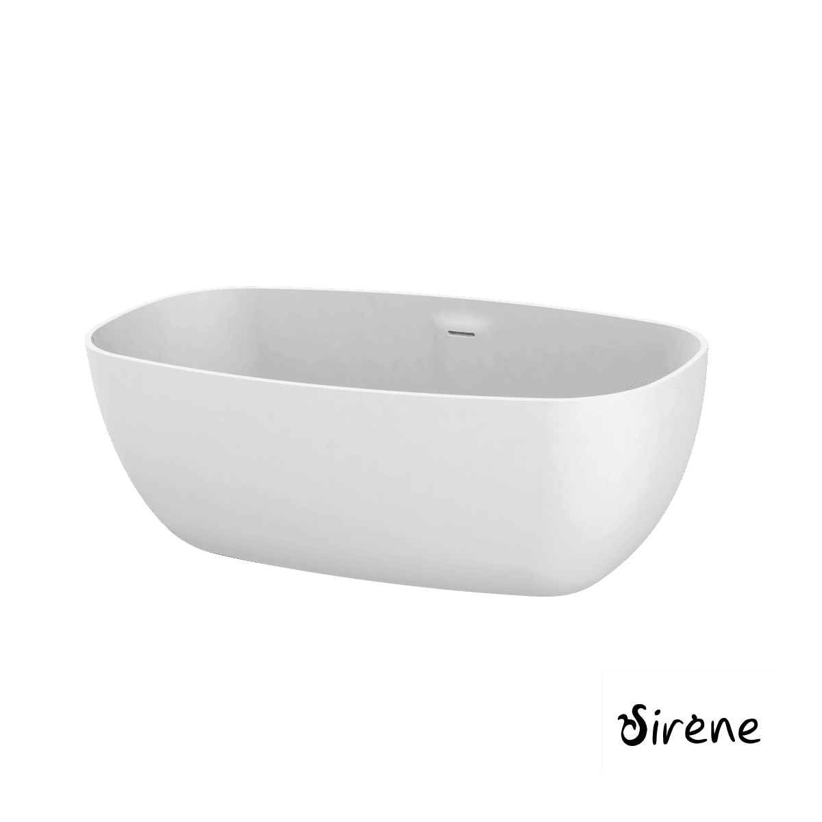 Μπανιέρα ελεύθερης τοποθέτησης Sirene U2-301 Ματ Λευκό 165x85cm
