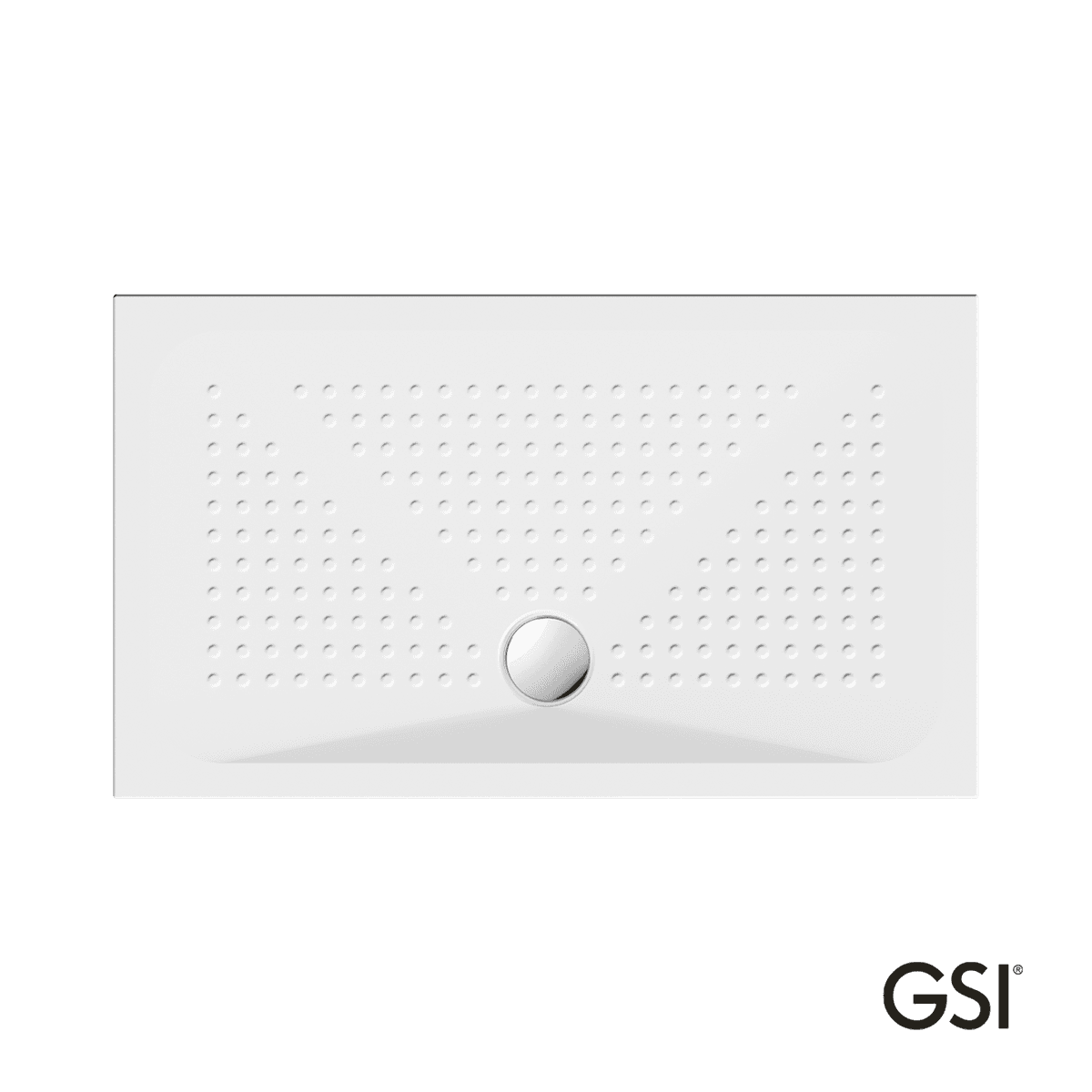 Ντουζιέρα παραλληλόγραμμη GSI Slim 471207-300 Λευκό antislip 120x70x4cm