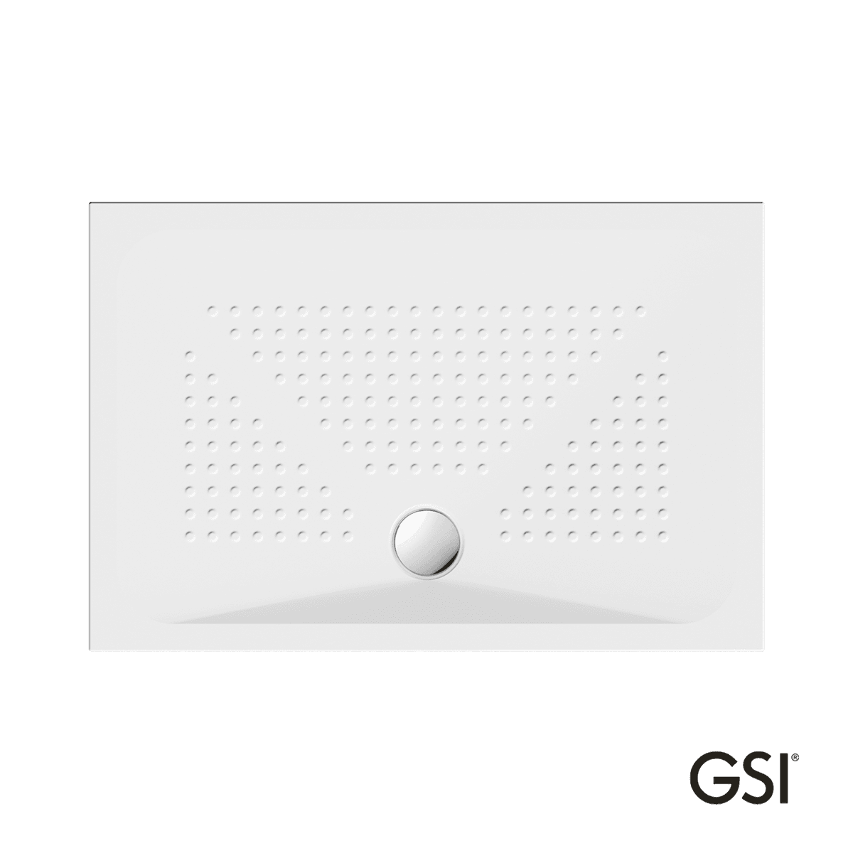 Ντουζιέρα παραλληλόγραμμη GSI Slim 471208-300 Λευκό antislip 120x80x4cm