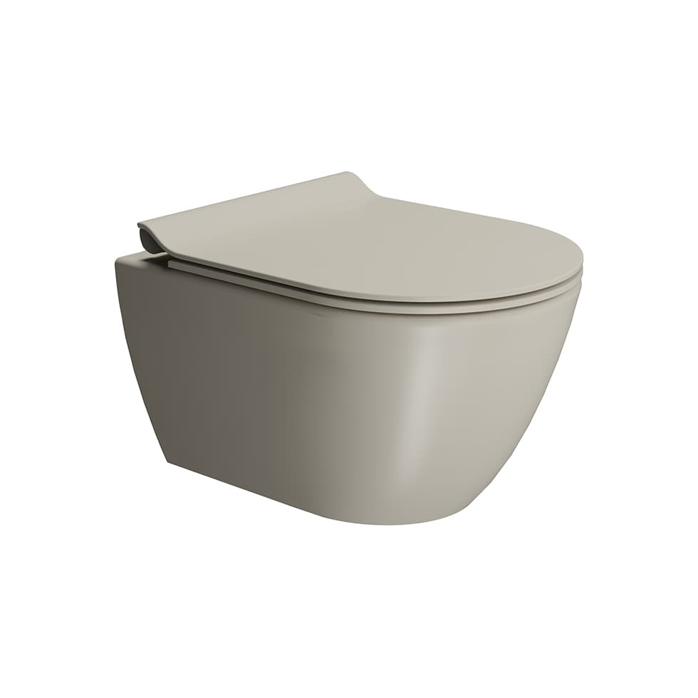 Λεκάνη κρεμαστή rimless swirlflush με κάλυμμα slim soft close GSI Pura 881600SC-520 Creta 36x50cm