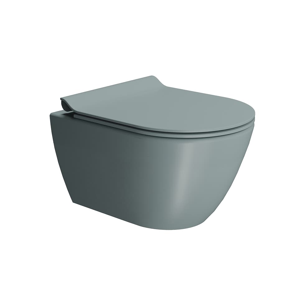 Λεκάνη κρεμαστή rimless swirlflush με κάλυμμα slim soft close GSI Pura 881600SC-920 Ghiaccio 36x50cm