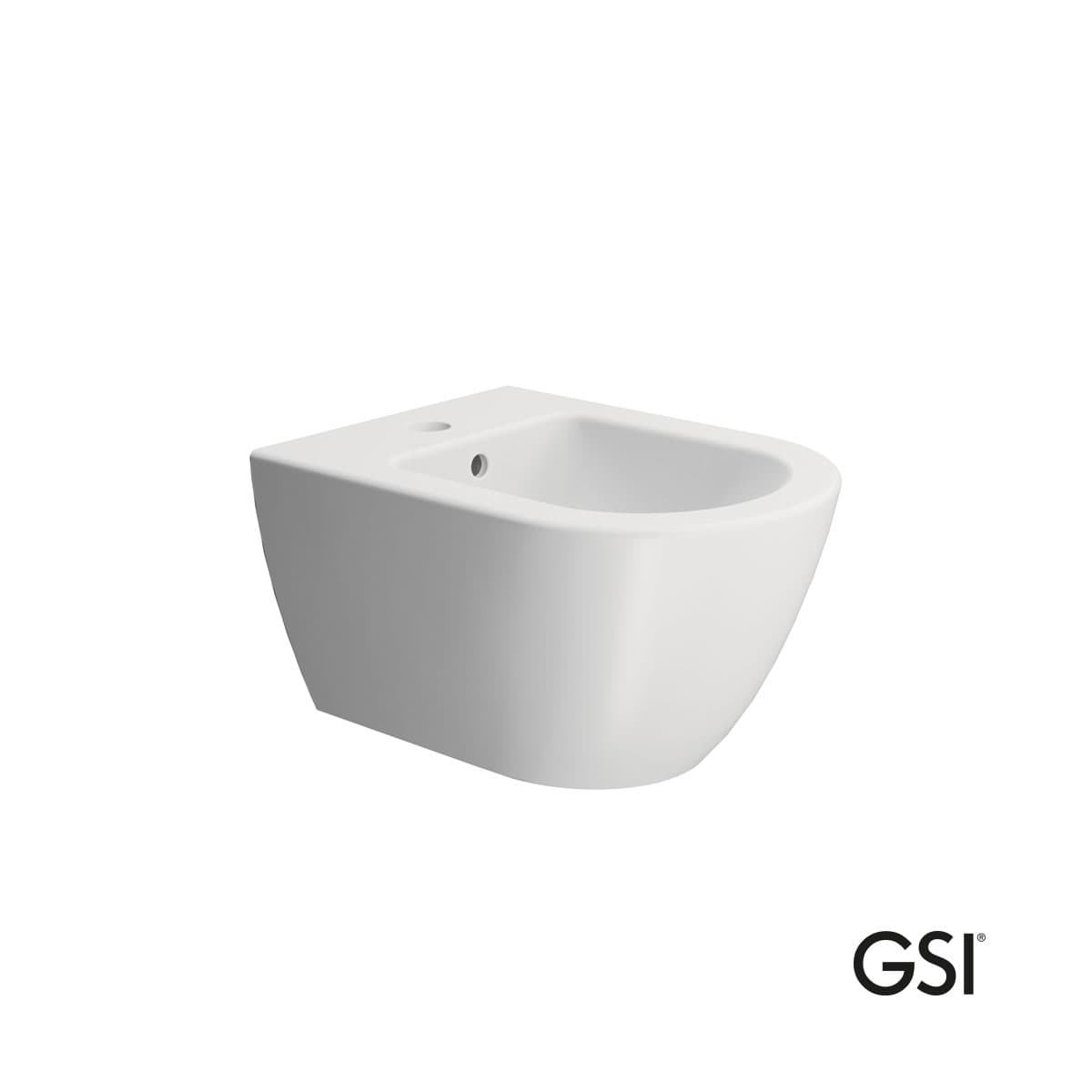 Μπιντέ Κρεμαστός GSI Pura 8864-301 Ματ Λευκό 36x50cm