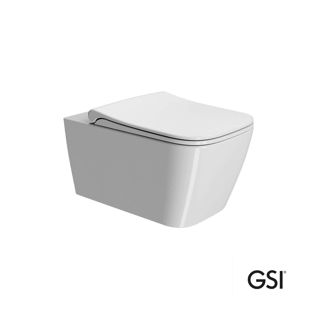 Λεκάνη κρεμαστή rimless swirlflush με κάλυμμα soft close GSI Nubes 961500C-300 Λευκό 35x55cm
