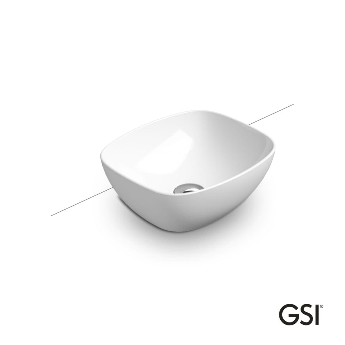 Νιπτήρας επιτραπέζιος GSI Nubes 9785-300 Λευκό 40x35