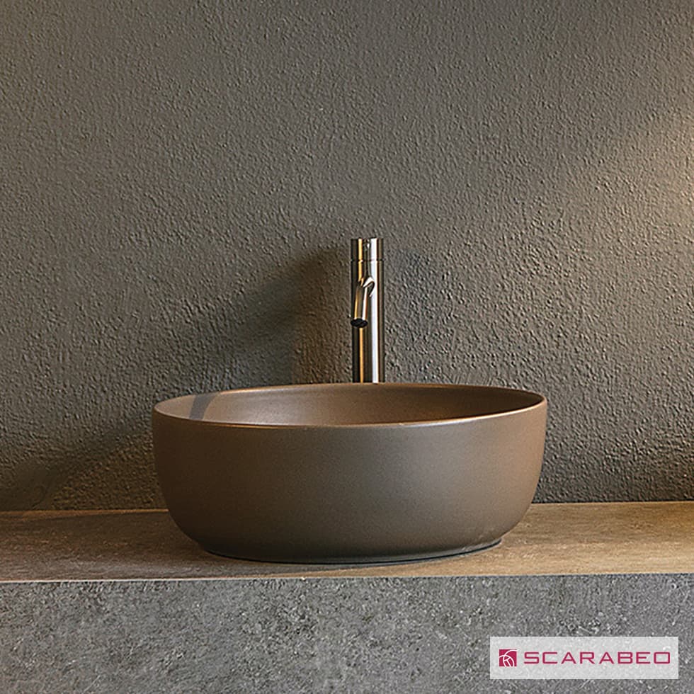 Νιπτήρας επιτραπέζιος Scarabeo Glam 1807-510 Sand Μπεζ- Φ39