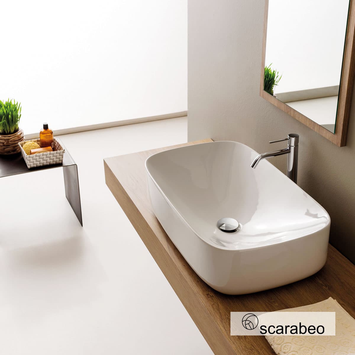 Νιπτήρας επιτραπέζιος Scarabeo Moon 5502-300 Λευκό 72x42