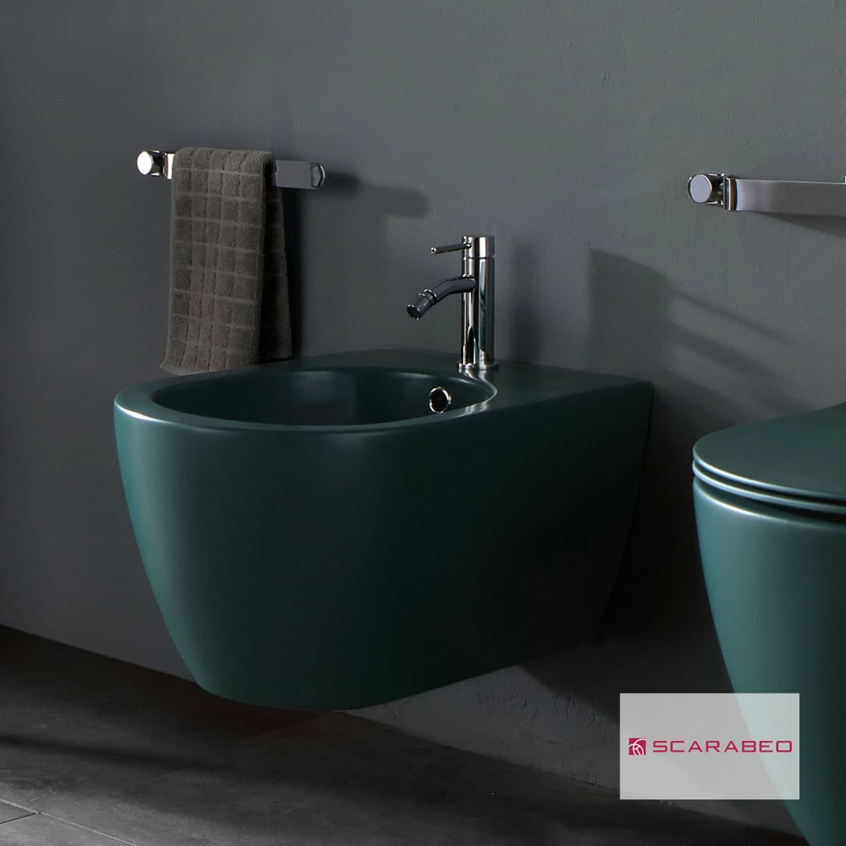 Μπιντέ Κρεμαστός Scarabeo Moon 5521-900 Musk Πράσινο 36x50,5cm