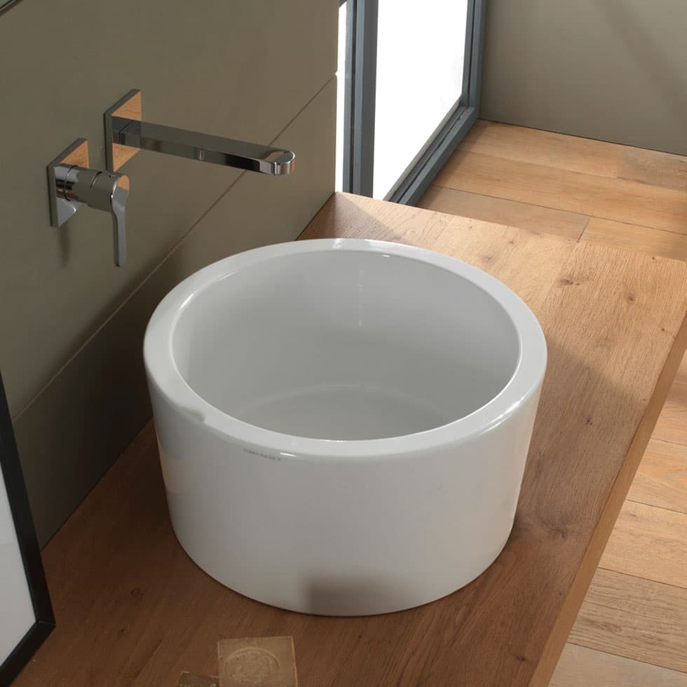 Νιπτήρας επιτραπέζιος Scarabeo Bucket 8807-300 Λευκό Φ45