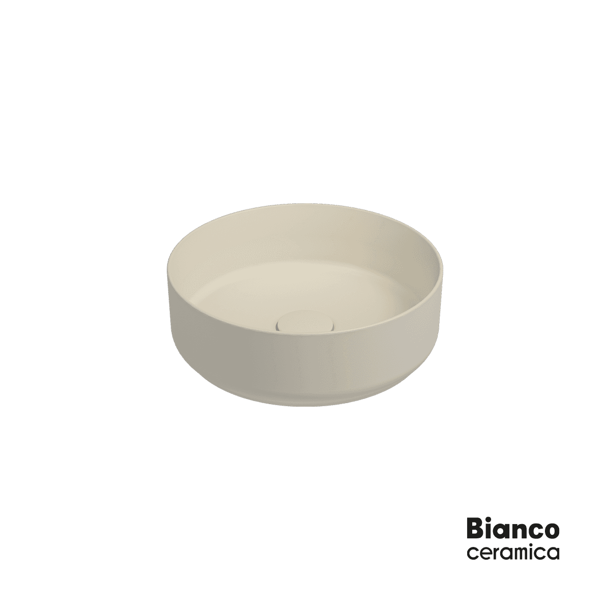 Νιπτήρας επιτραπέζιος Bianco Ceramica Focus 33036-311 Ivory Matt Φ36cm