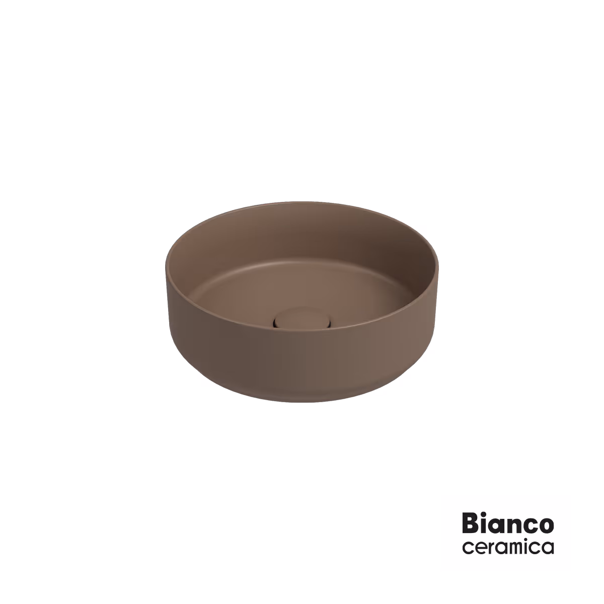 Νιπτήρας επιτραπέζιος Bianco Ceramica Focus 33036-530 Taupe Matt Φ36cm
