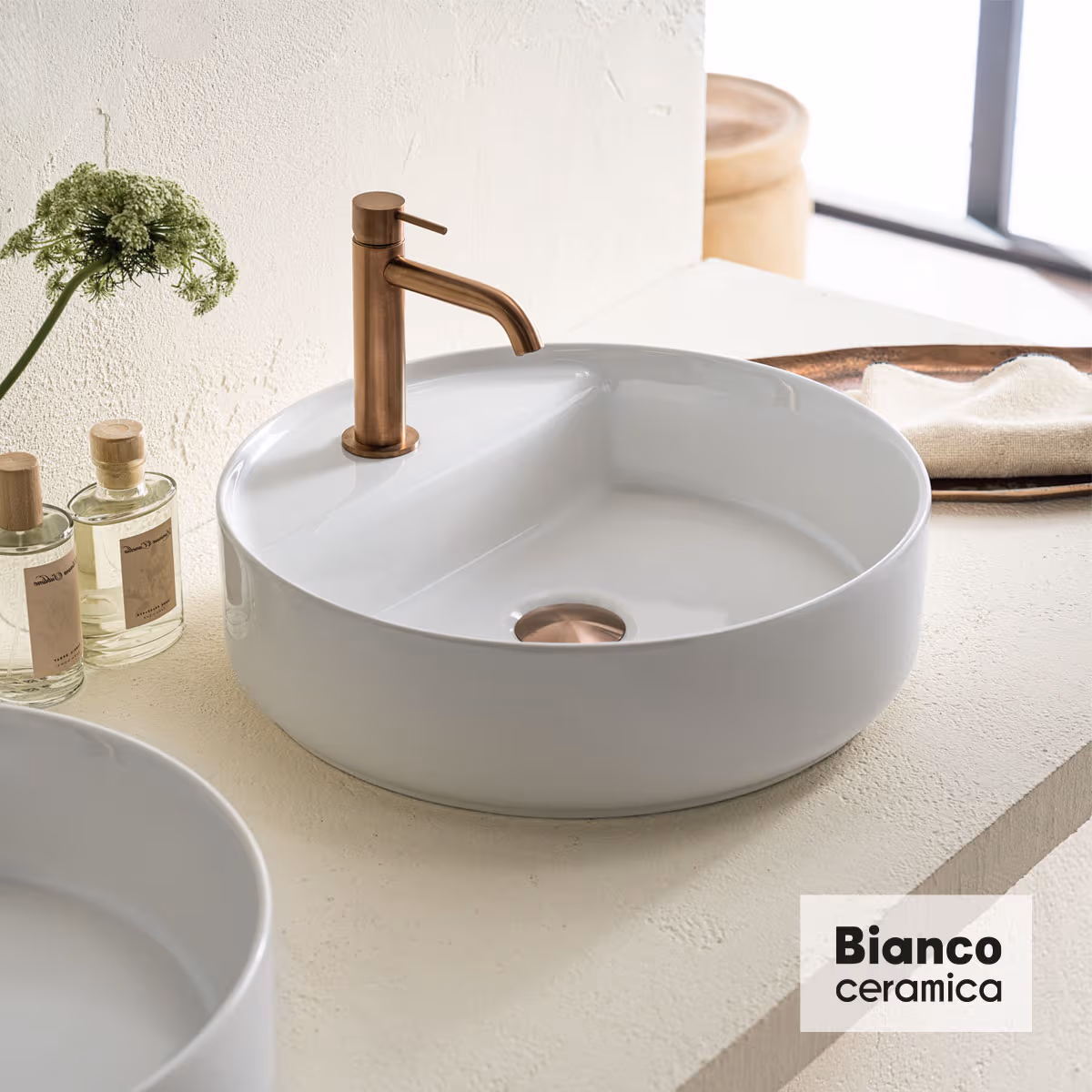 Νιπτήρας επιτραπέζιος Bianco Ceramica Focus 33042-300 Λευκό Φ42cm