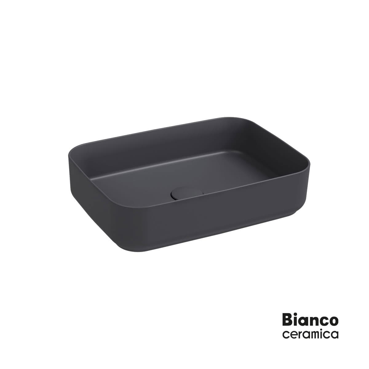 Νιπτήρας επιτραπέζιος Bianco Ceramica Punto 34050-421 Anthracite Matt 50x36