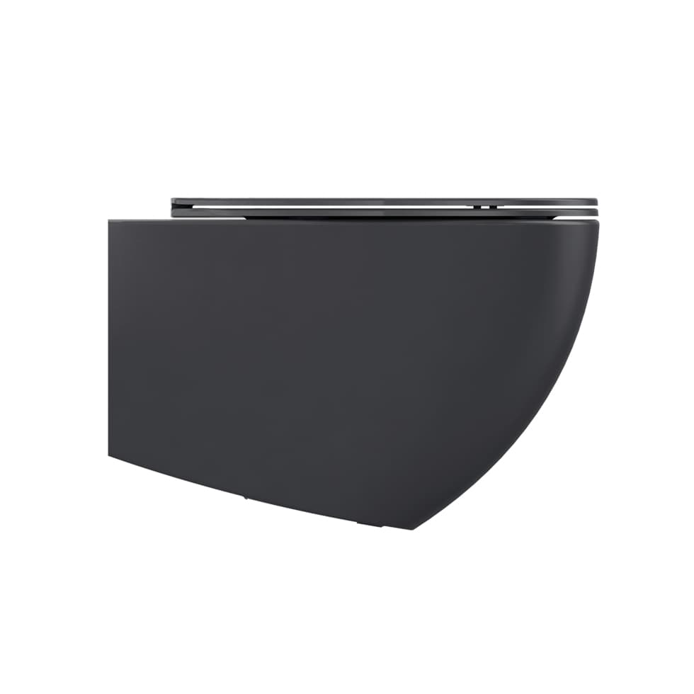 Λεκάνη κρεμαστή rimless με κάλυμμα soft close Bianco Ceramica 381600C-421 Ματ Ανθρακί 36,5x53cm