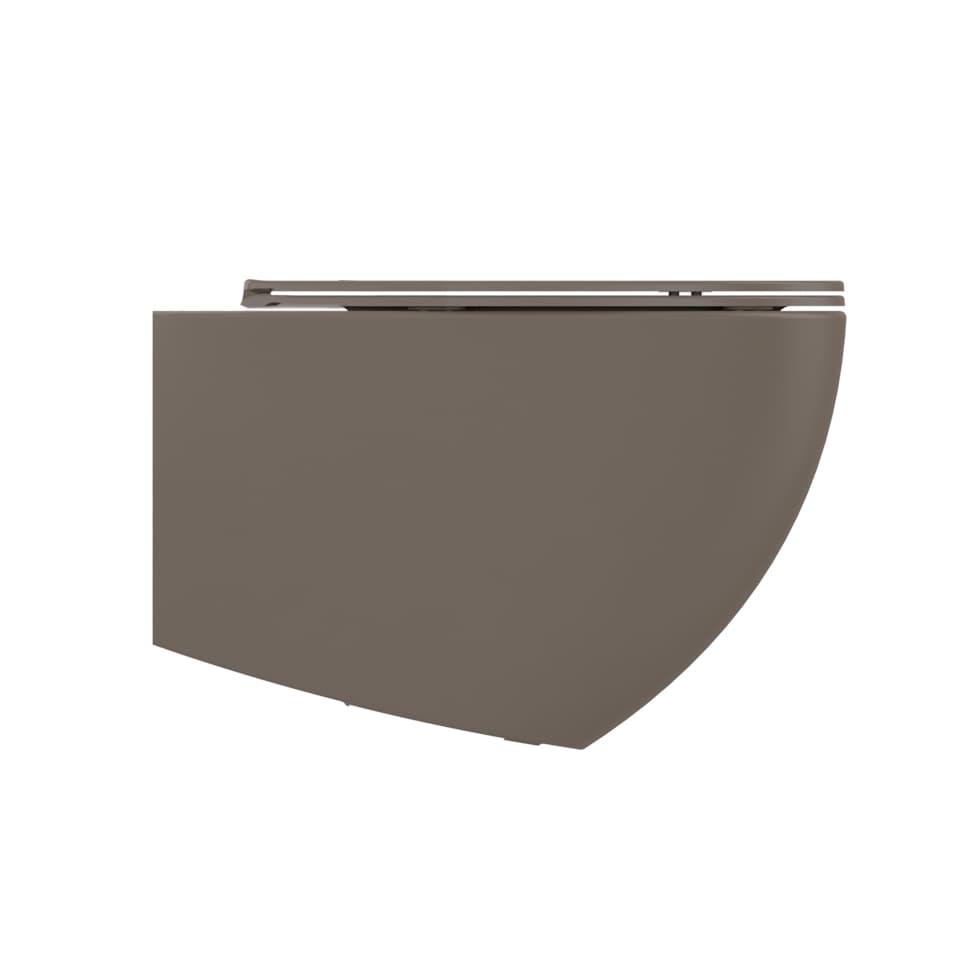 Λεκάνη κρεμαστή rimless με κάλυμμα soft close Bianco Ceramica 381600C-530 Matt Taupe 36,5x53cm