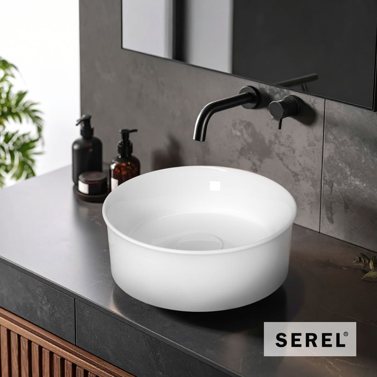 Νιπτήρας επιτραπέζιος Serel Alira 2060-300 Λευκό Φ36
