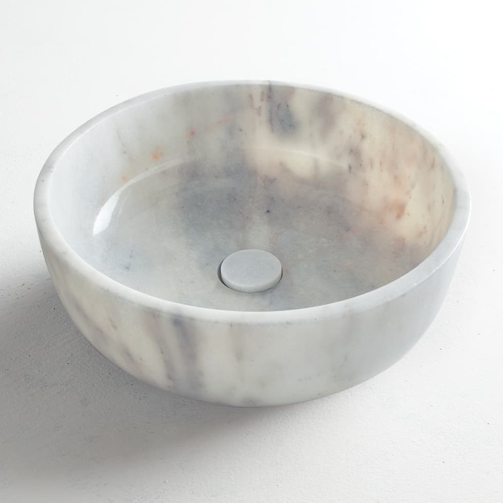 Νιπτήρας επιτραπέζιος Fossil Thalo Marble DR33-300 Carrara Nuovo Φ33