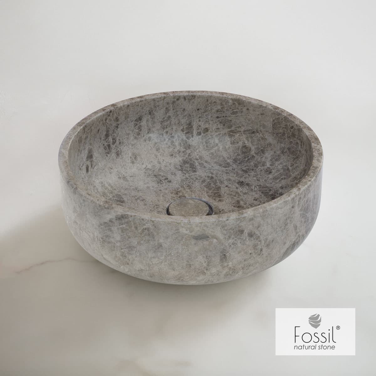 Νιπτήρας επιτραπέζιος Fossil Thalo Marble DR39-524 Emperador Pale Φ39