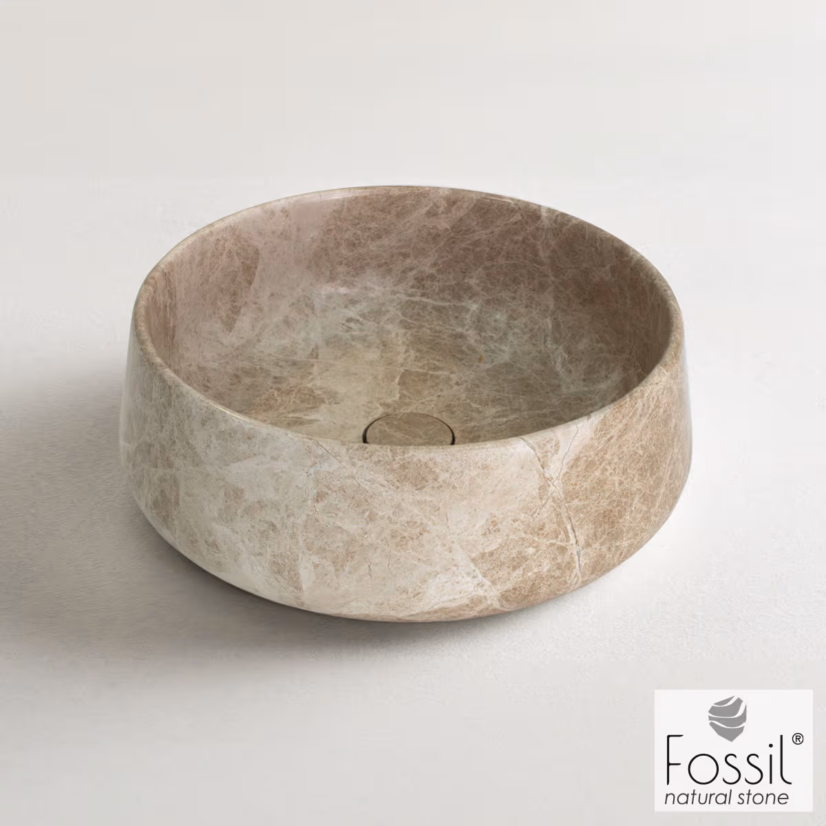 Νιπτήρας επιτραπέζιος Fossil Opus Marble DR42-500 Beige Φ42