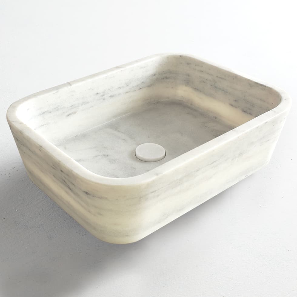 Νιπτήρας επιτραπέζιος Fossil Gaia Marble DS60-300 Carrara Nuovo 60x38