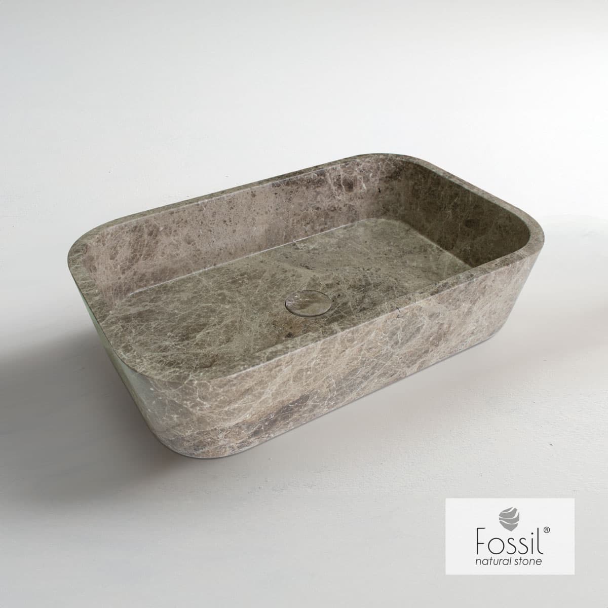 Νιπτήρας επιτραπέζιος Fossil Gaia Marble DS60-524 Emperador Pale 60x38