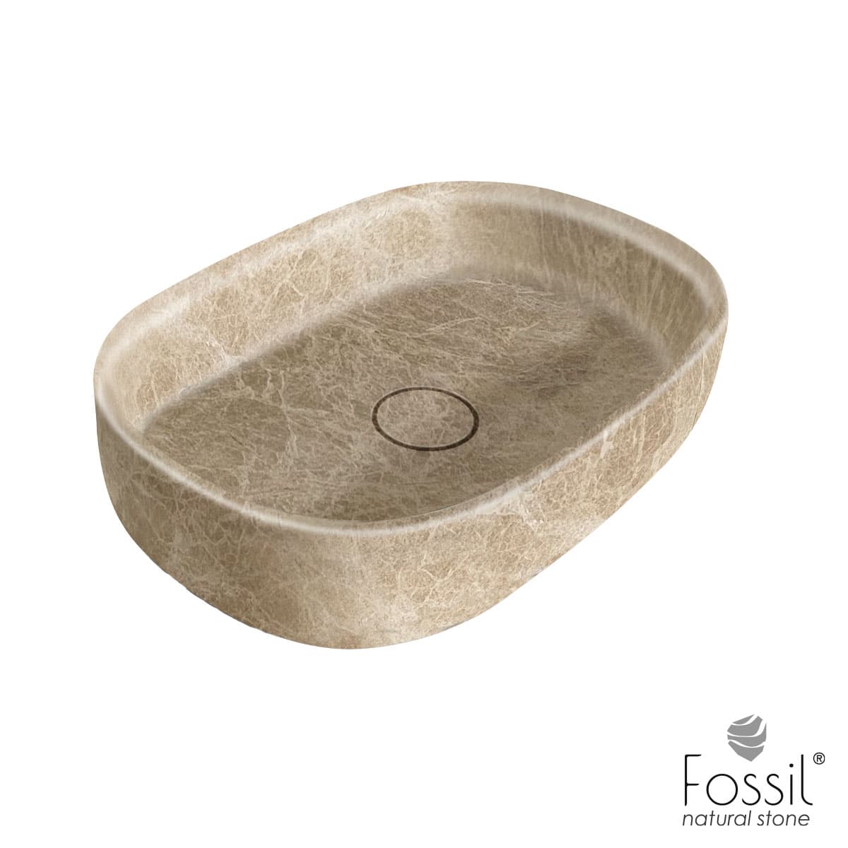Νιπτήρας επιτραπέζιος Fossil Dune Marble DSB55-500 Patara Beige 55x38