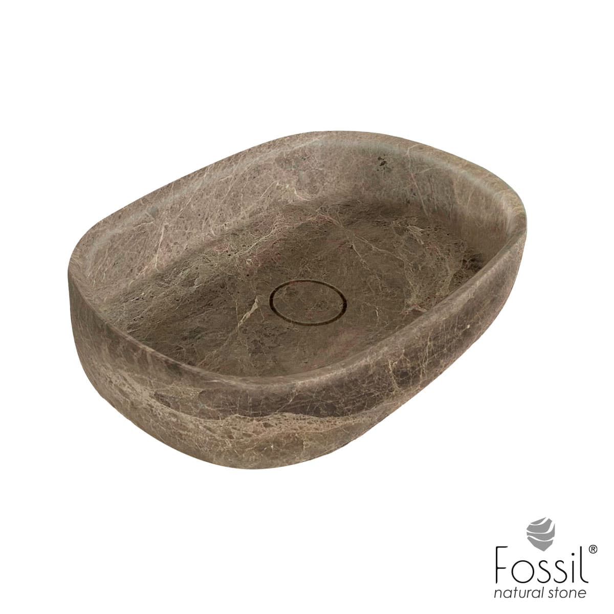 Νιπτήρας επιτραπέζιος Fossil Dune Marble DSB55-523 Emperador Dark 55x38