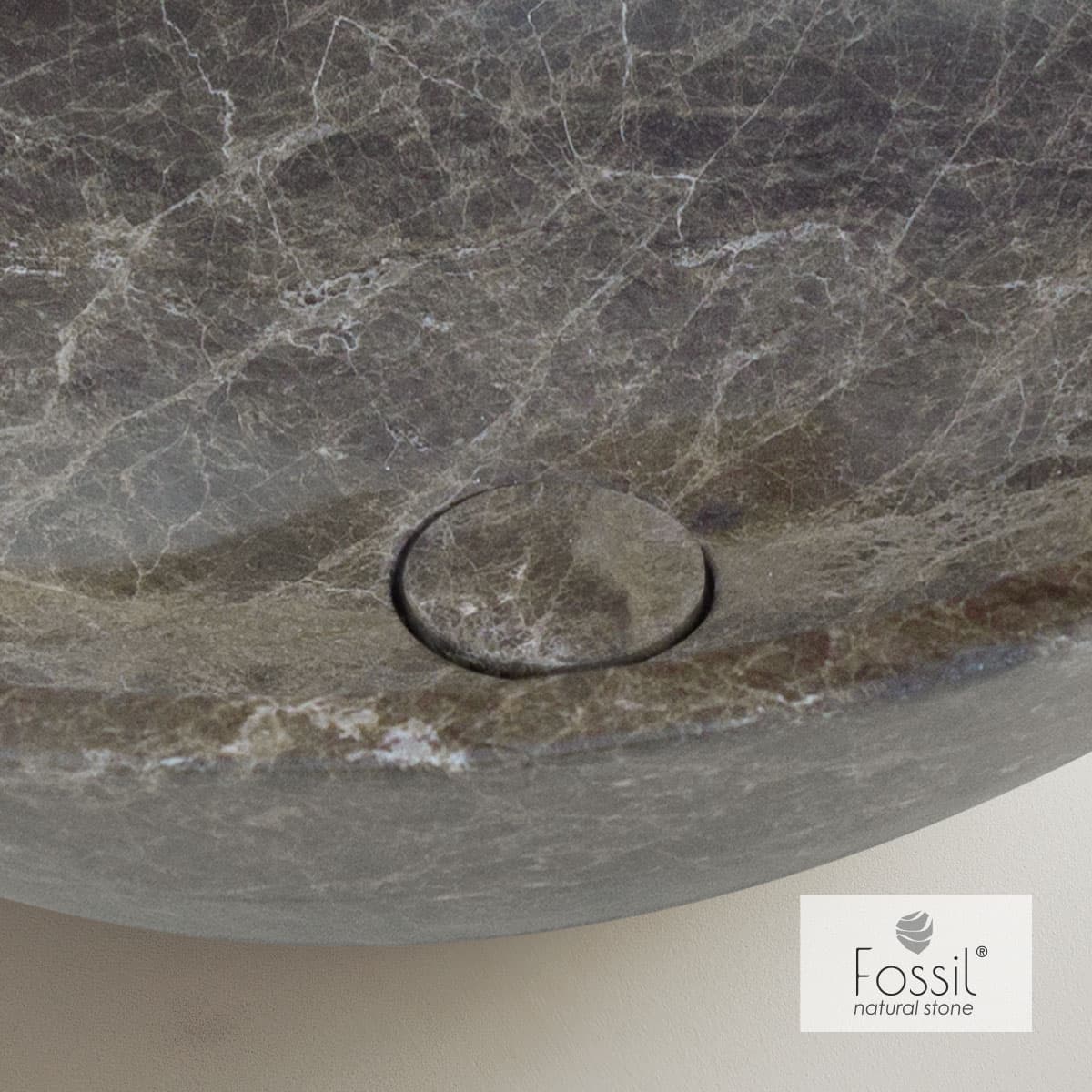 Τάπα βαλβίδας Fossil TPD01-523 Emperador Dark (πωλείται μόνο ως σετ με νιπτήρα Fossil)