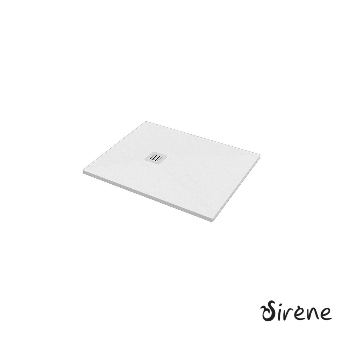 Ντουζιέρα παραλληλόγραμμη Sirene Slate S10080-301 Ματ Λευκό 100x80x2,6cm