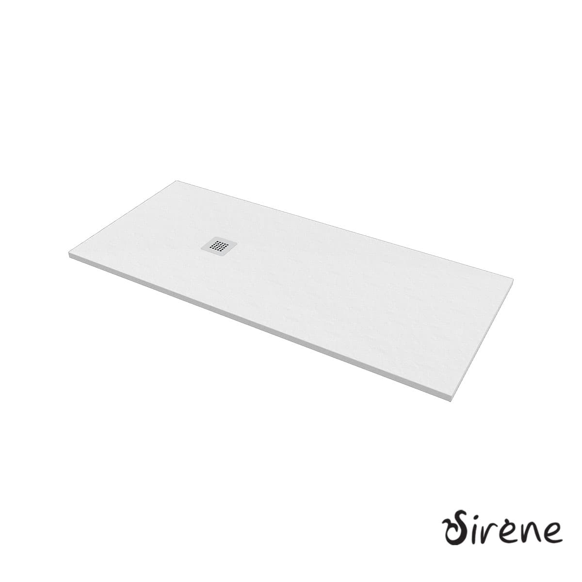 Ντουζιέρα παραλληλόγραμμη Sirene Slate S18080-301 Ματ Λευκό 180x80x2,4cm