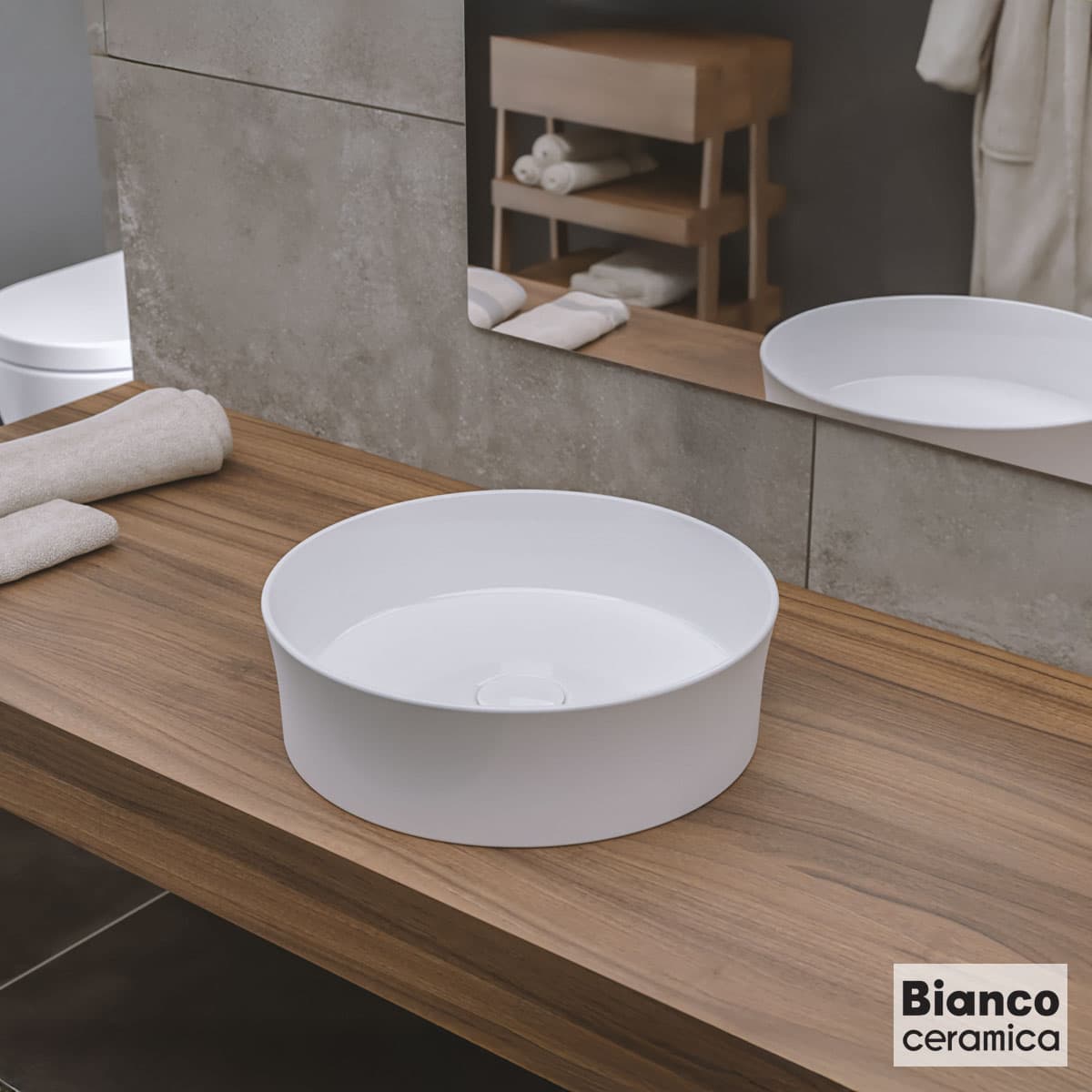 Νιπτήρας επιτραπέζιος Bianco Ceramica Elvira 34780-300 Λευκό Φ38cm