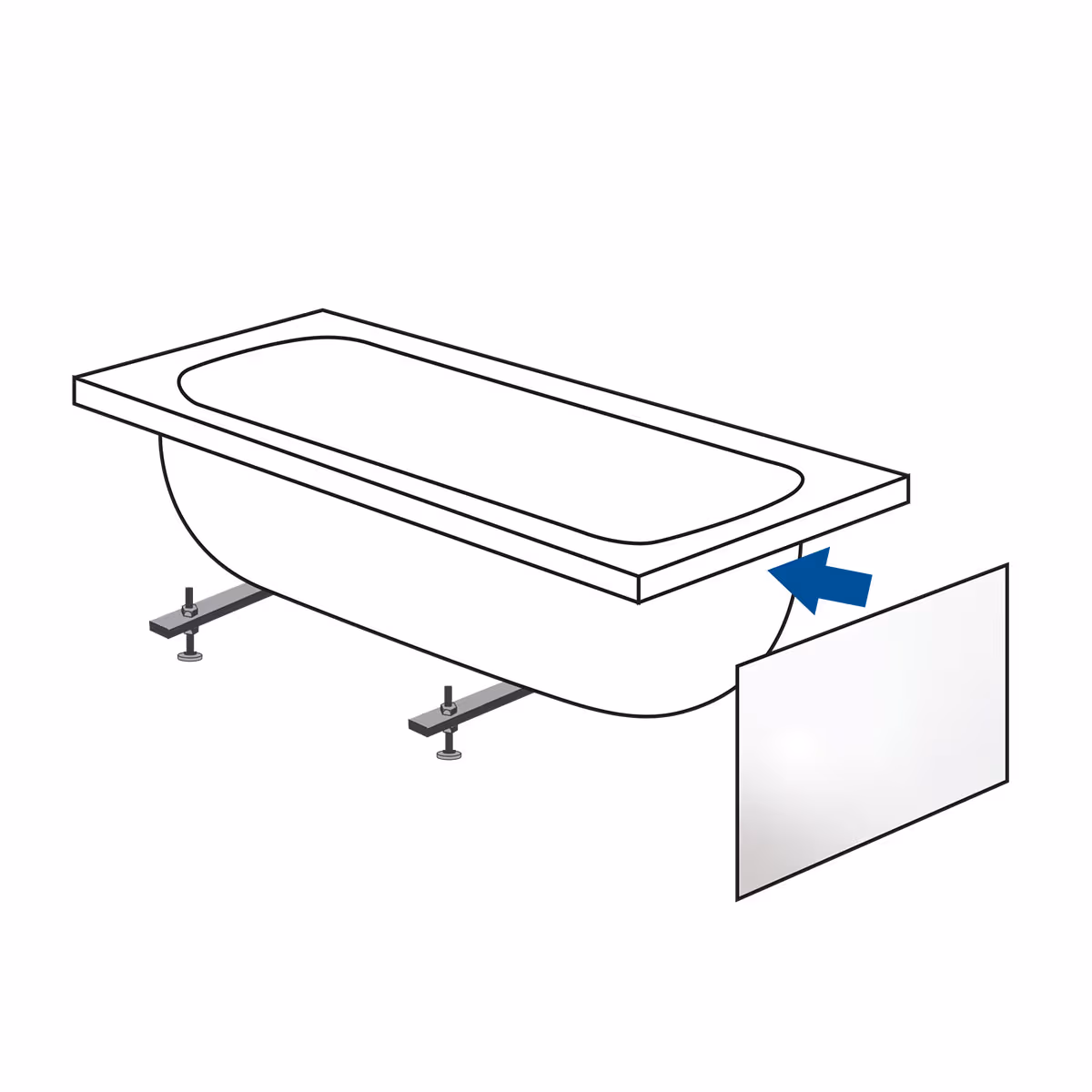 Ποδιά πλαϊνή για υδρομασάζ 750x540h (400-P075/540/Y2)