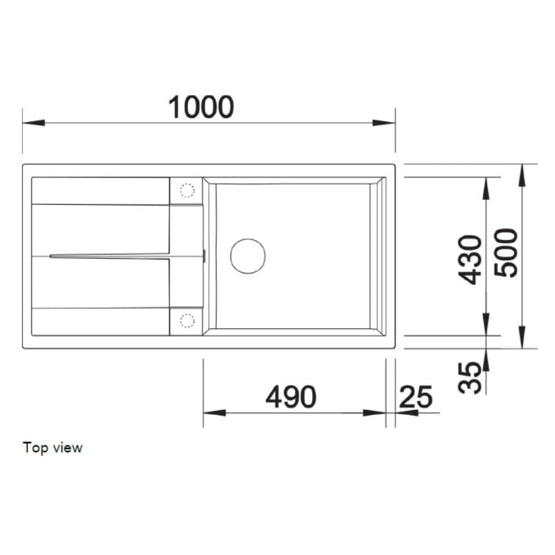 Νεροχύτης κουζίνας γρανιτένιος Blanco Metra XL 6 S 515143 Coffee 100×50 (ένθετος) - 2