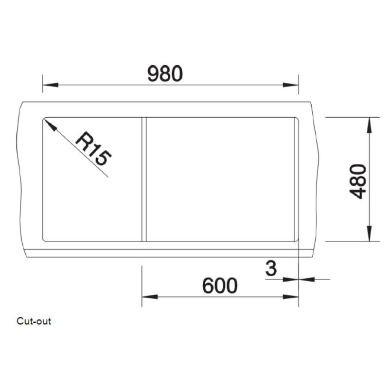 Νεροχύτης κουζίνας γρανιτένιος Blanco Metra XL 6 S 515143 Coffee 100×50 (ένθετος) - 3