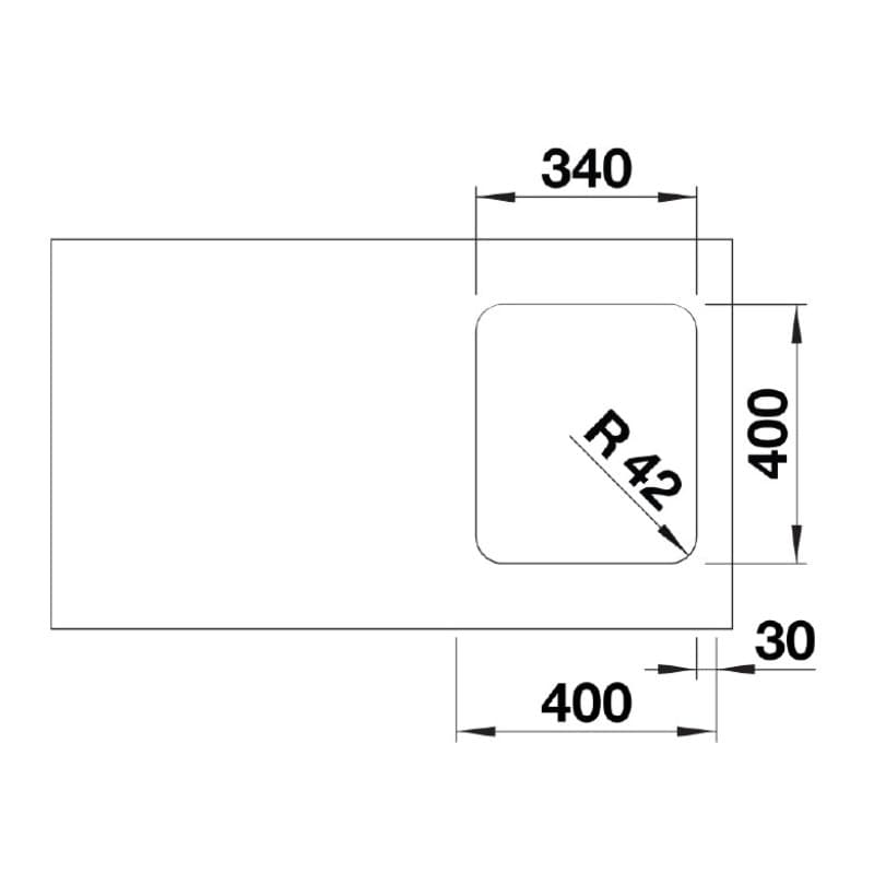 Νεροχύτης κουζίνας ανοξείδωτος Blanco Solis 340-U 526115 Brushed Finish 38×44 (υποκαθήμενος) - 4