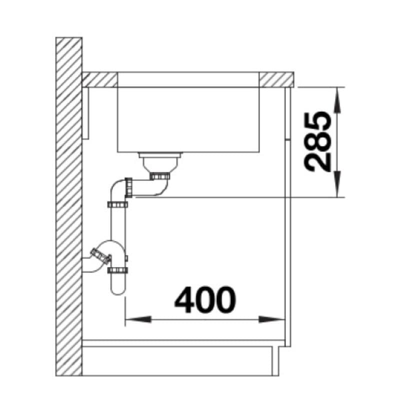 Νεροχύτης κουζίνας ανοξείδωτος Blanco Solis 340-U 526115 Brushed Finish 38×44 (υποκαθήμενος) - 6