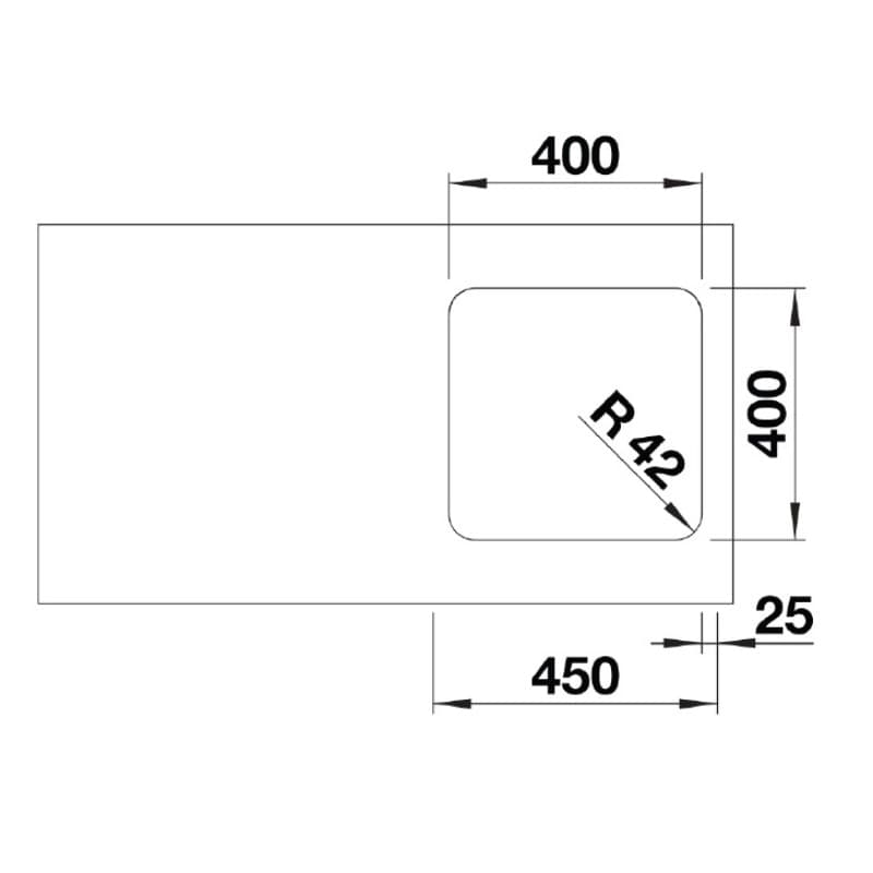 Νεροχύτης κουζίνας ανοξείδωτος Blanco Solis 400-U 526117 Brushed Finish 44×44 (υποκαθήμενος) - 4