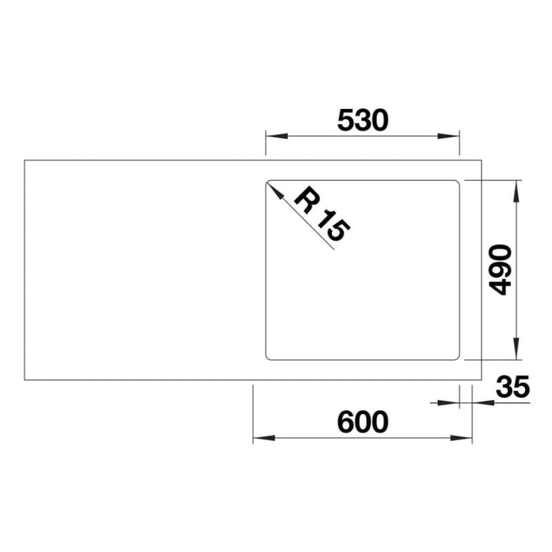 Νεροχύτης κουζίνας ανοξείδωτος Blanco Solis 500-IF/A 526124 Brushed Finish 54×50 (Flush επίπεδο χείλος IF) - 4