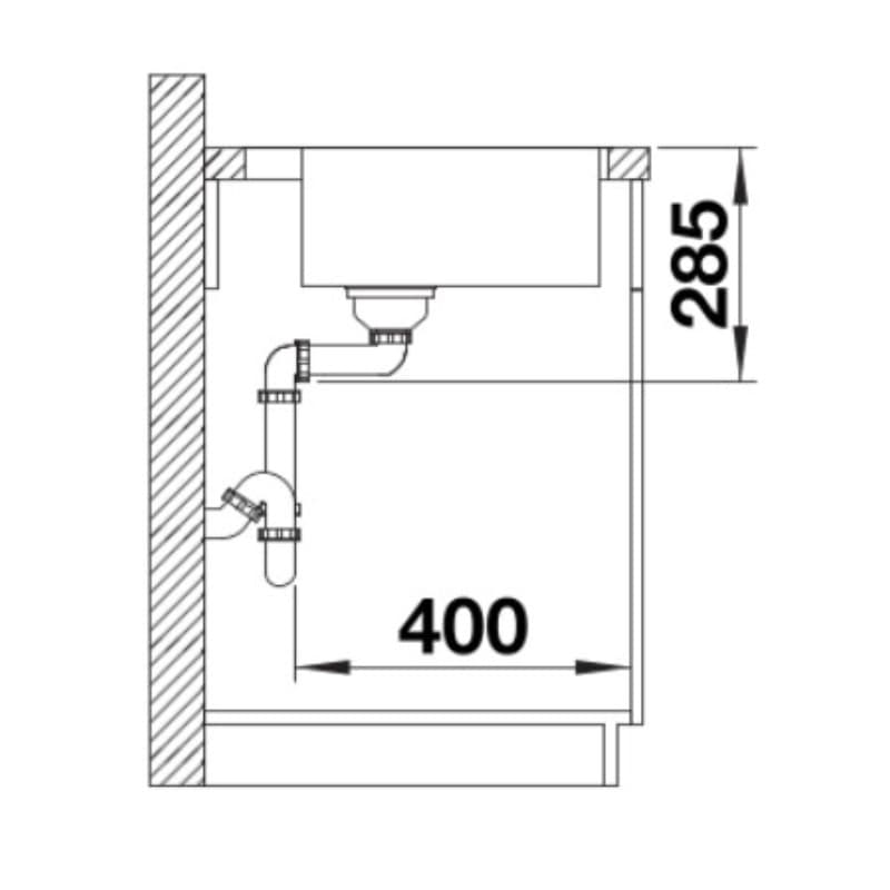 Νεροχύτης κουζίνας ανοξείδωτος Blanco Solis 500-IF/A 526124 Brushed Finish 54×50 (Flush επίπεδο χείλος IF) - 6
