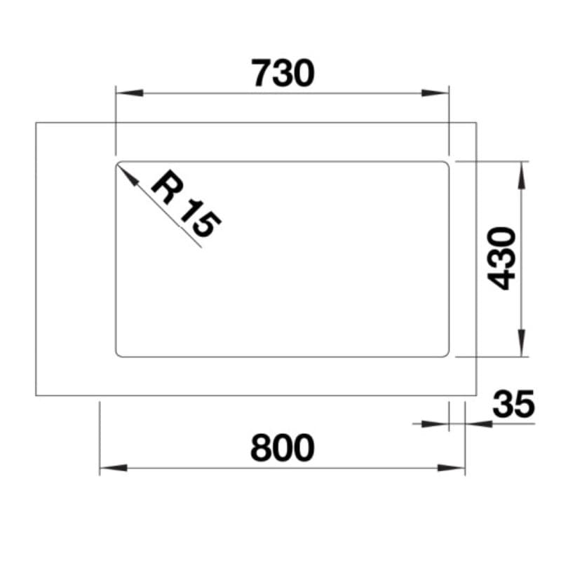 Νεροχύτης κουζίνας ανοξείδωτος Blanco Solis 700-IF 526126 Brushed Finish 74×44 (Flush επίπεδο χείλος IF) - 4