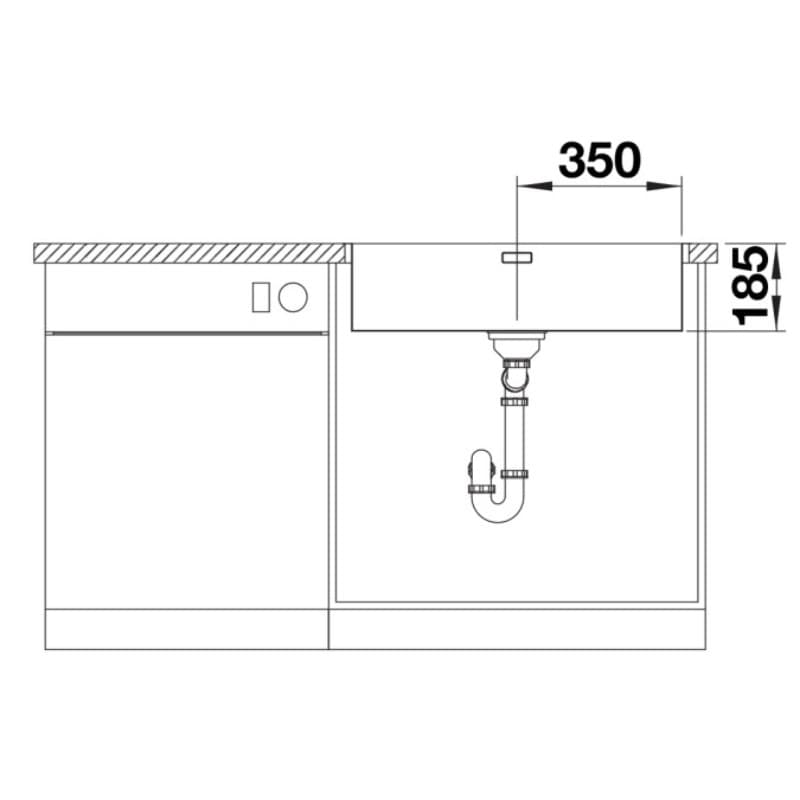 Νεροχύτης κουζίνας ανοξείδωτος Blanco Solis 700-IF 526126 Brushed Finish 74×44 (Flush επίπεδο χείλος IF) - 5