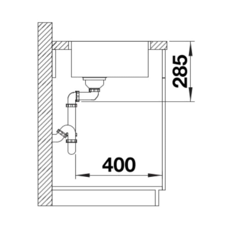 Νεροχύτης κουζίνας ανοξείδωτος Blanco Solis 700-IF 526126 Brushed Finish 74×44 (Flush επίπεδο χείλος IF) - 6