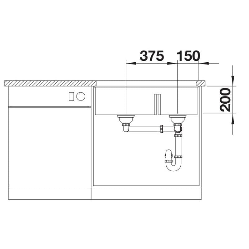 Νεροχύτης κουζίνας γρανιτένιος Blanco Subline 430/270-U 527167 Soft White 75,5×46 (υποκαθήμενος) - 4