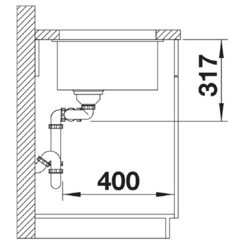 Νεροχύτης κουζίνας γρανιτένιος Blanco Subline 430/270-U 527167 Soft White 75,5×46 (υποκαθήμενος) - 5