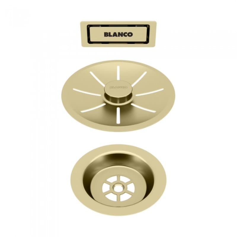 Βαλβίδα νεροχύτη InFino + υπερχείλιση C-overflow Blanco 203476 Satin Gold PVD