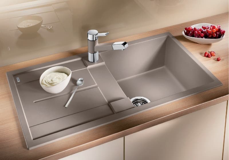 Νεροχύτης κουζίνας γρανιτένιος Blanco Metra 5 S 517349 Tartufo 86×50 (ένθετος) - 2