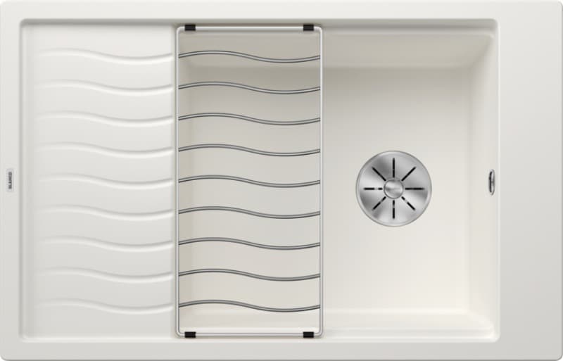 Νεροχύτης κουζίνας γρανιτένιος Blanco Elon XL 6 S 524848 White 78×50 (με πλέγμα αποστράγγισης) (ένθετος)